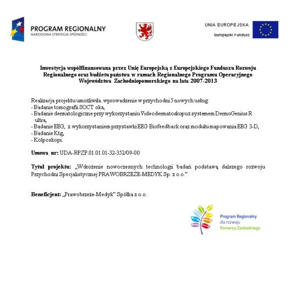 Wdrożenie nowoczesnych technologii badań podstawą dalszego rozwoju Przychodni Specjalistycznej PRAWOBRZEŻE-MEDYK